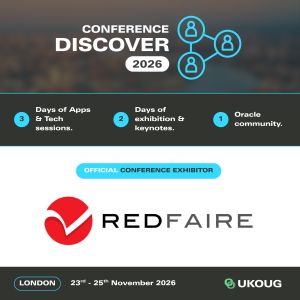 Redfaire at UKOUG Discover 2026 | Oracle Modernisation, AI, Fusion, Supply Chain Planning & Disaster Recovery